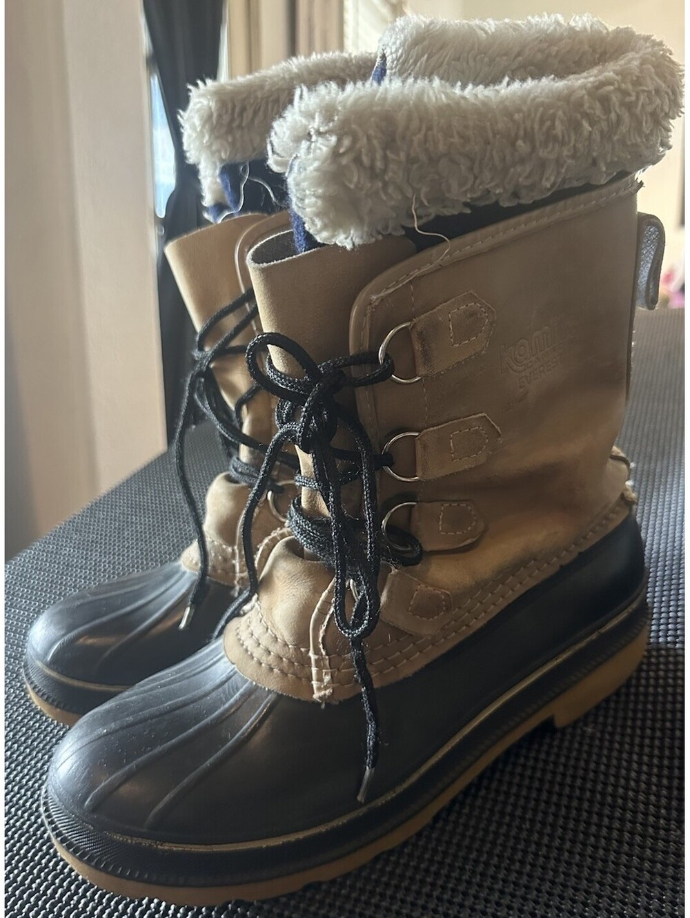 Kamik Canada Everest Duck Boots Womens Size 8 Winter Snow Lace Up Brown